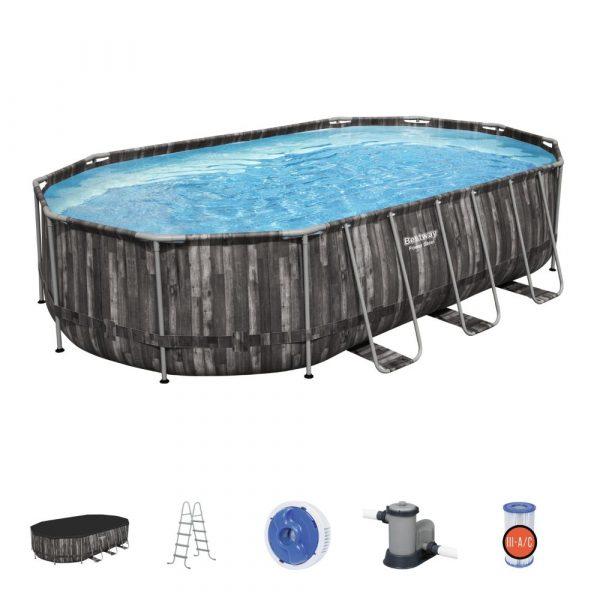 Bestway Poolset Powersteel Oval 610X366X122