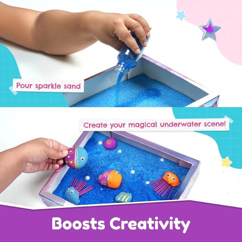 Bloomingo Art & Craft Kit - Rock Painting-Magical Underwater Kingdom