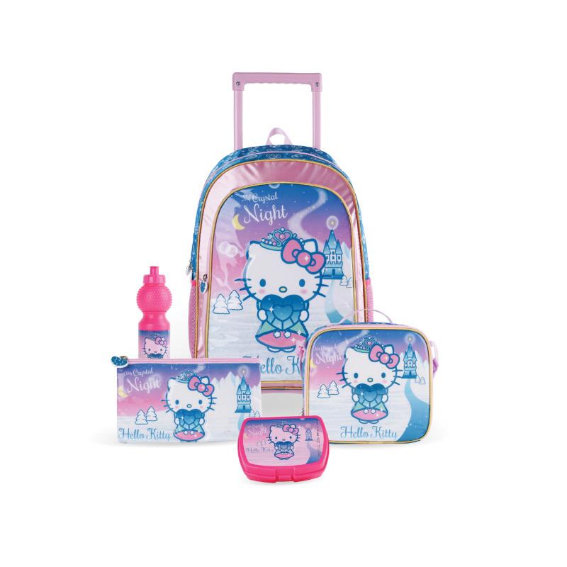 Hello Kitty 5 in 1 Trolley School Bag Set - My Crystal Night