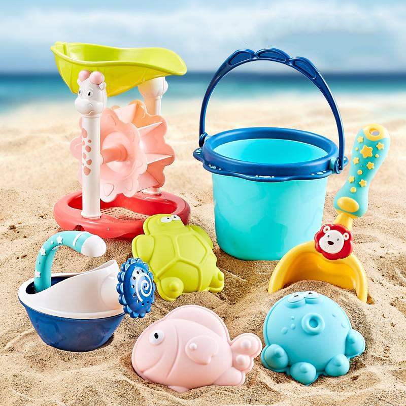 مجموعة دلو الشاطئ - 7 قطع