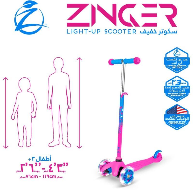 Madd Gear Zycom Zinger Scooter - Pink Blue