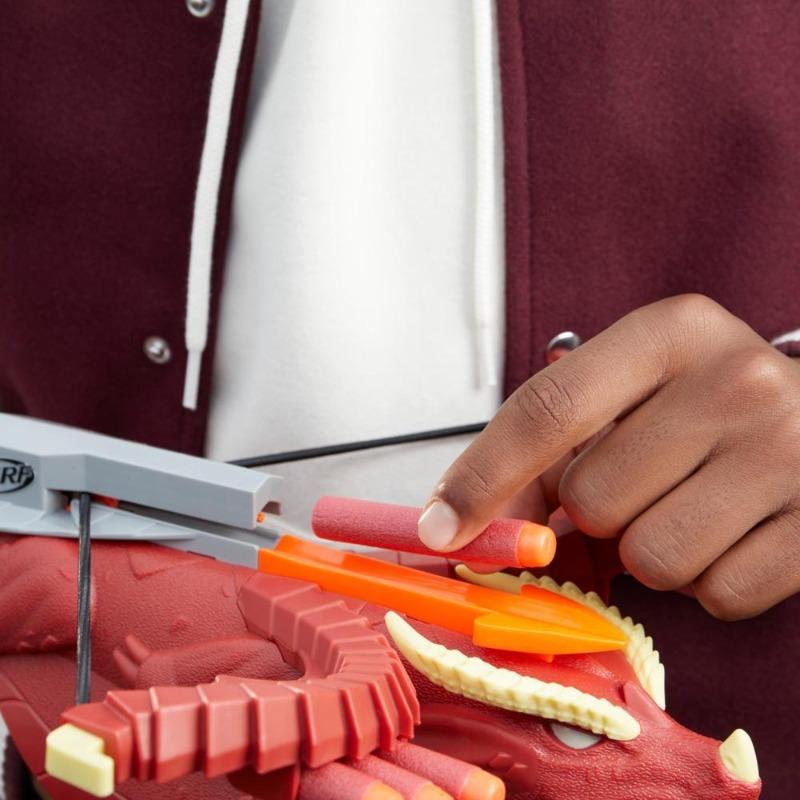 Nerf Timbershade Red Dragon Blaster with 6 darts
