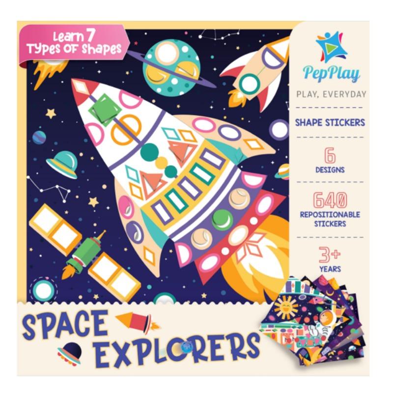 بيب بلاي - ملصقات بأشكال تعليمية مستكشفوا الفضاء
