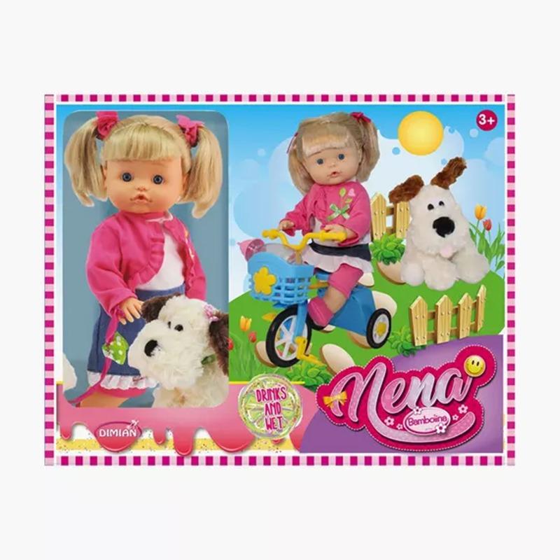 بامبولينا - دمية نينا مع جرو ودراجة