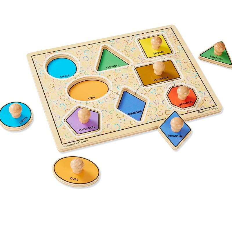 Melissa And Doug Geometric Large Shapes Jumbo Knob