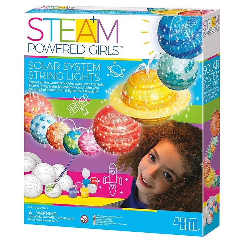 4M Steam Powered Girls Solar System String Lights