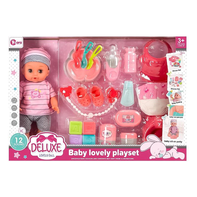 فيدورا - مجموعة لعب الدمية ذات الشعر الطويل مع الملحقات