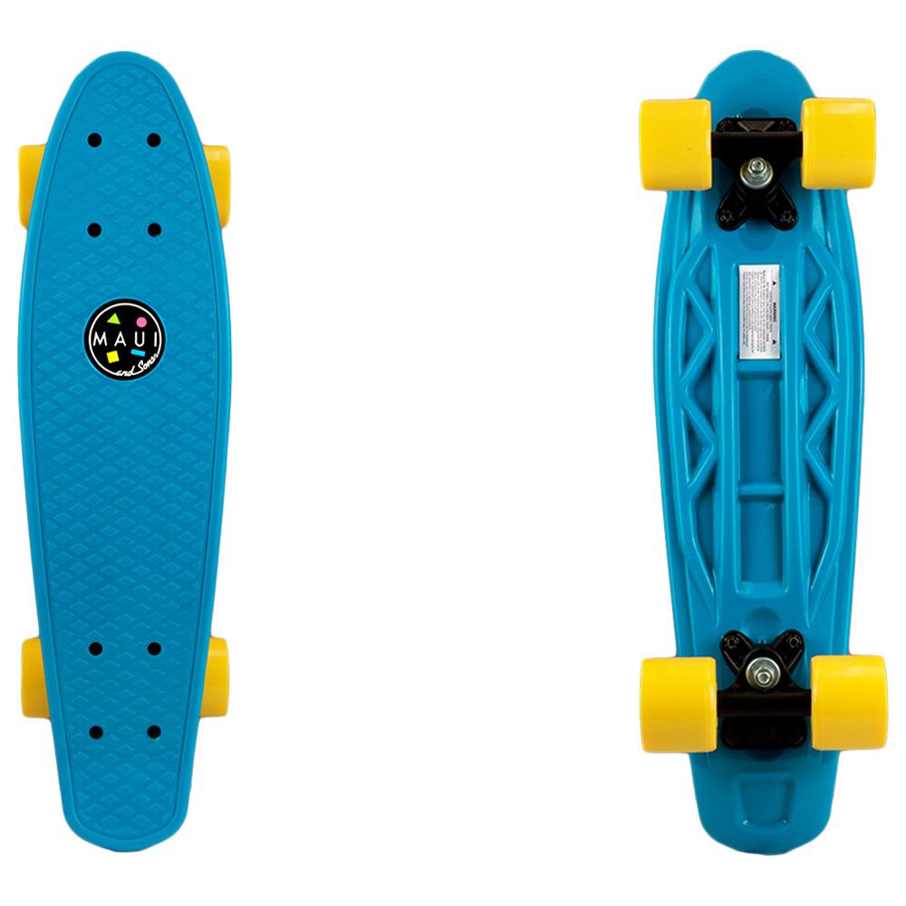 Maui Mini Sharkman Scooter And Skateboard Combo - Blue And Yellow