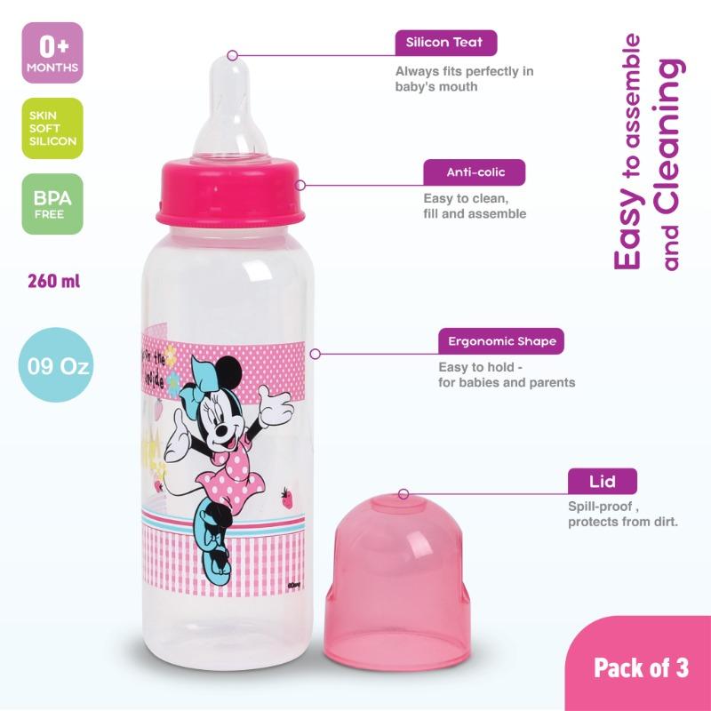 Disney Baby Minnie Mouse Feeding Bottle 3 Pieces - 260 ML