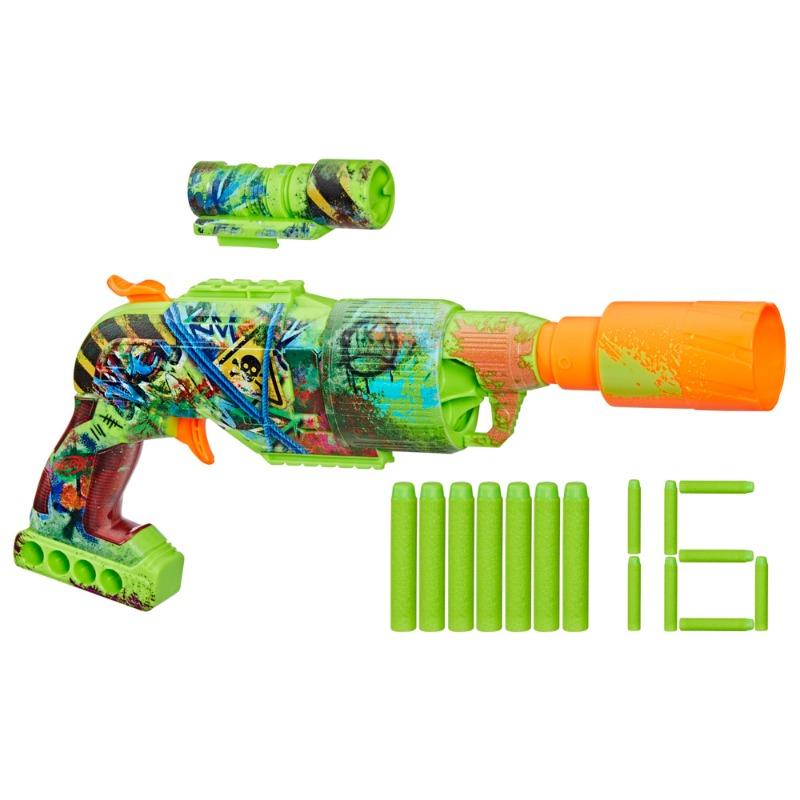 Nerf Zombie Driller Dart Blaster with 16 Nerf Elite Darts