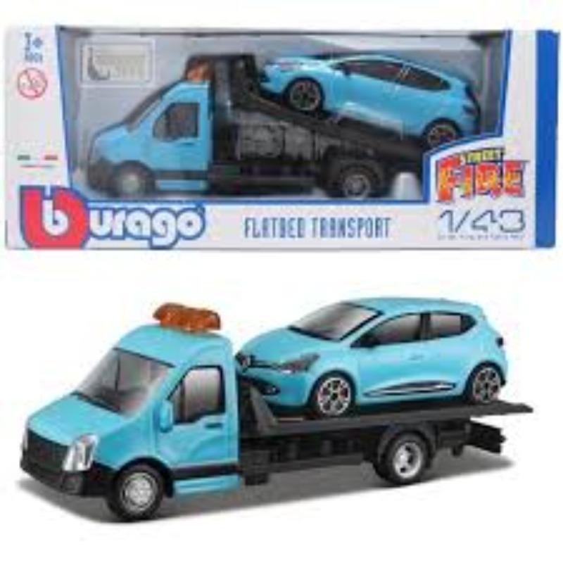 Bburago Street Fire Flatbed Transport