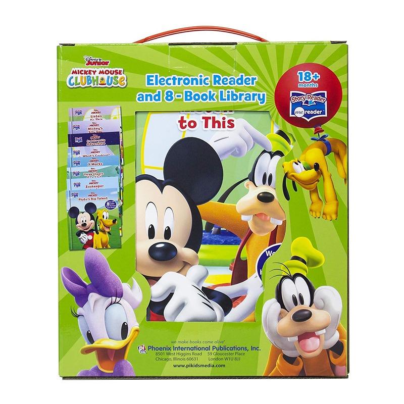 ديزني ميكي ماوس قارئ إلكتروني مع 8 كتب صوتية