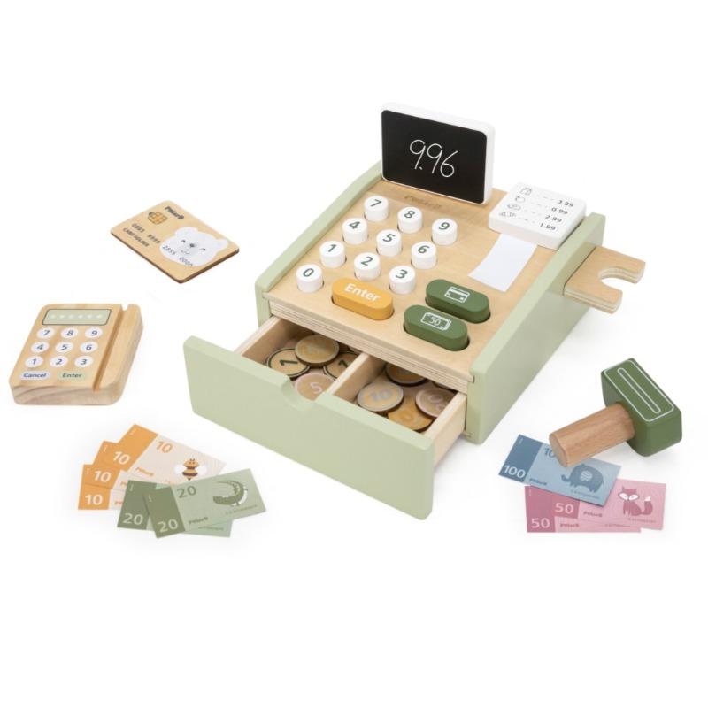فيجا - ماكينة تسجيل النقود الخشبية لون أخضر
