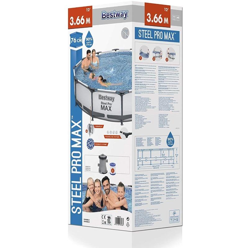 بست واي - مسبح ستيل برو ماكس دائري الشكل