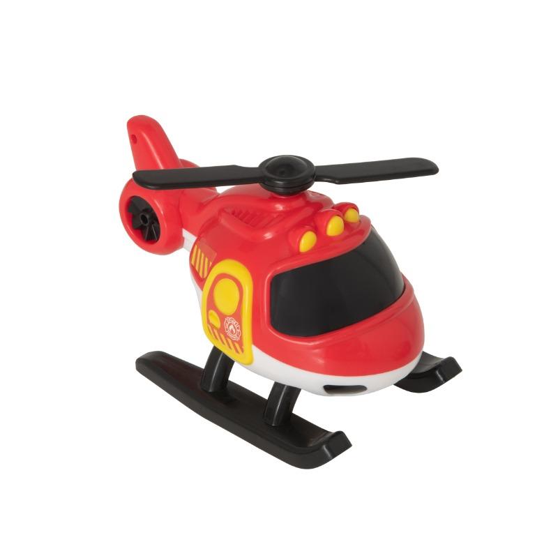 Teamsterz Construction Trucks Fire Helicopter Toy - Rescue Vehicle Playset