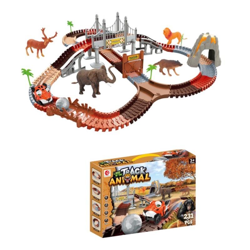 Animal Race Track Toy Set 231 PCS