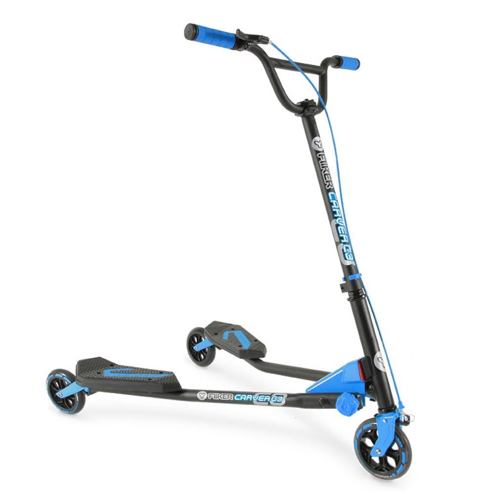 Yvolution - Y Fliker C3 Carver Scooter - Black/Blue
