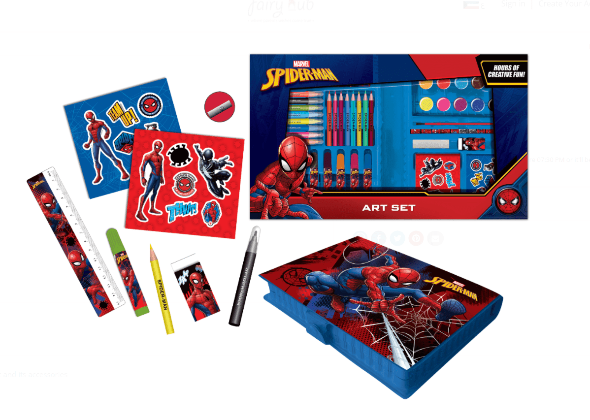 Marvel Spiderman 52 Pieces Art Set