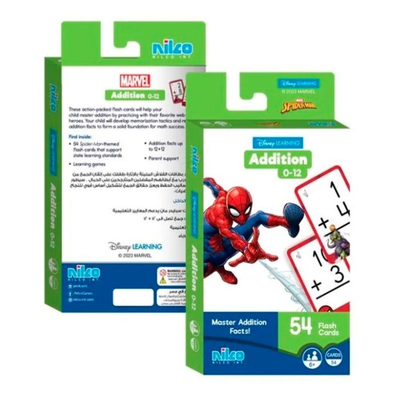Nilco Spiderman Addition Flash Cards Game