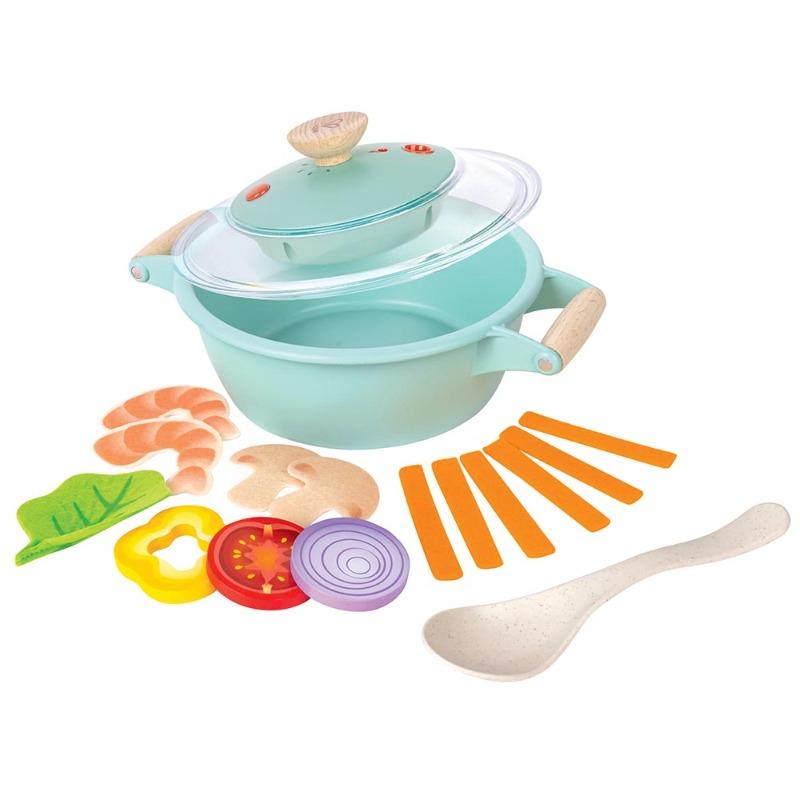 Hape Little Chef Cooking And Steam Playset 16 Pcs