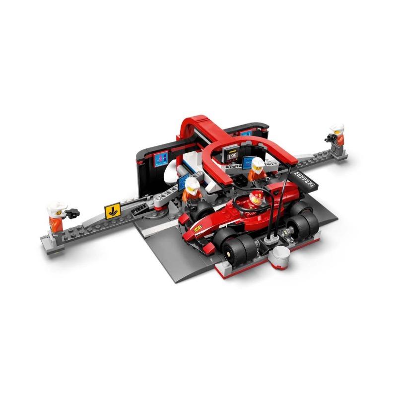 Lego City F1 Pit Stop & Pit Crew With Ferrari Car Racing Vehicle Toy 60443