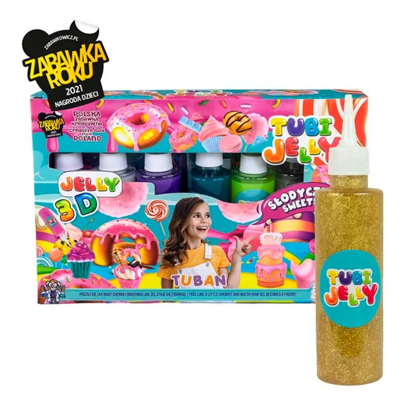 توبان - مجموعة حلويات توبي جيلي ثلاثية الأبعاد 6 ألوان