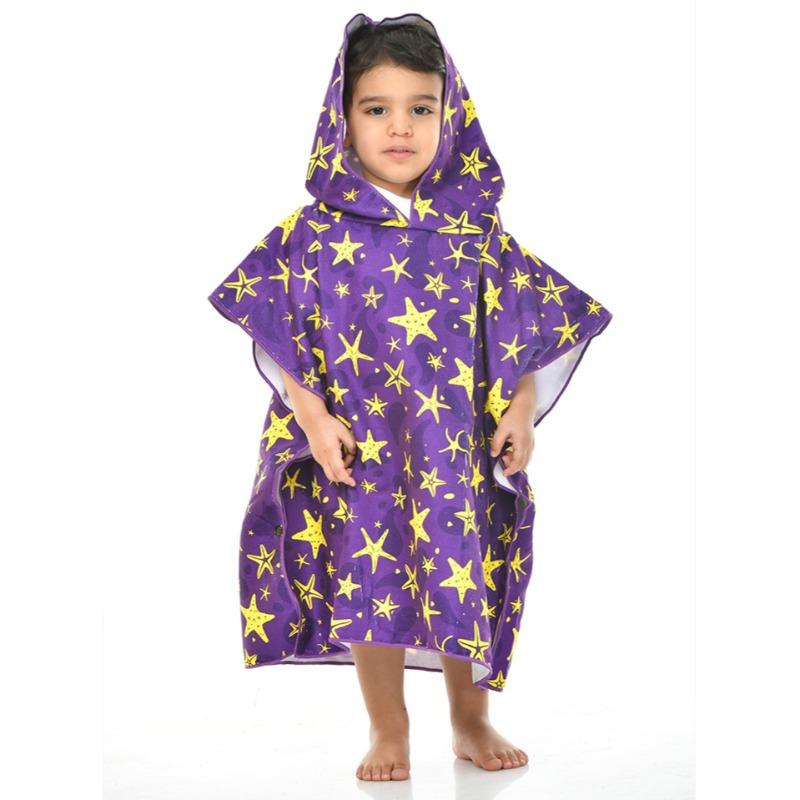 Seashell - Kids Beach Towel Purple Star