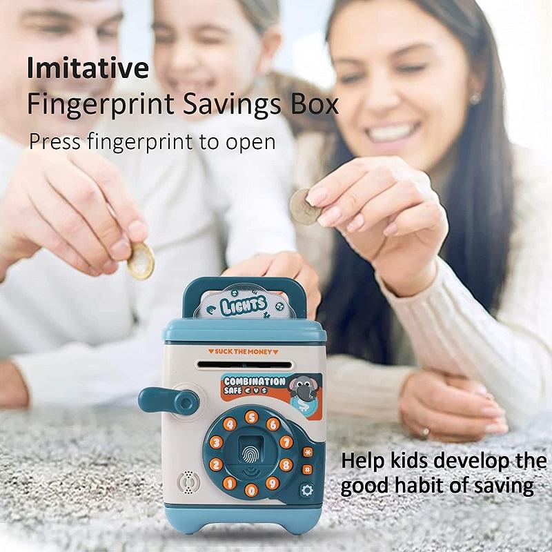 Electronic Piggy Bank Saving Money - Blue