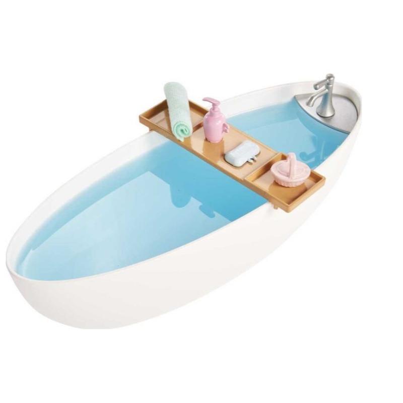باربي - دمية مجموعة لعب حوض الاستحمام