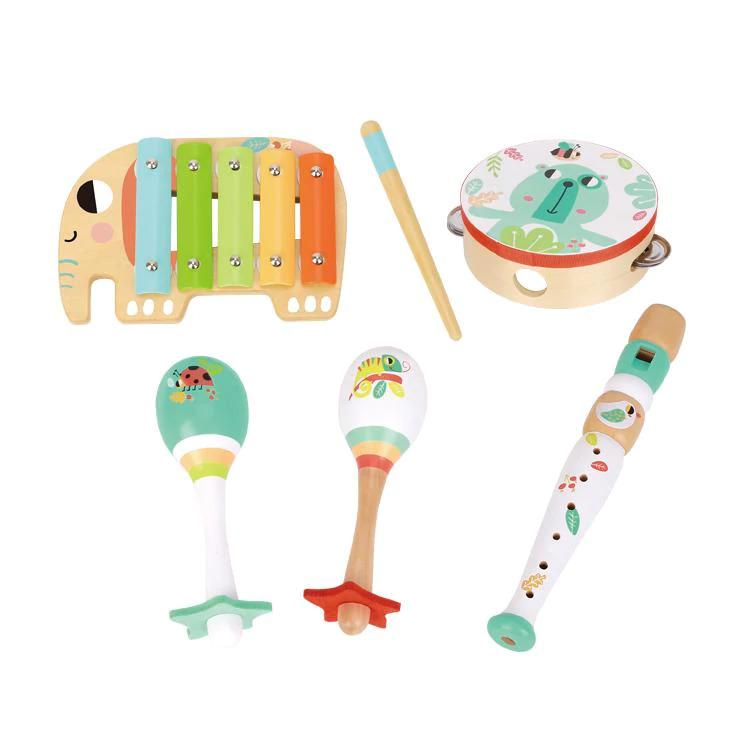 Tooky Toy Wood Music Instument Set - 6 Pcs