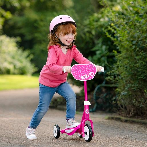 ايفو - سكوتر ثلاثي العجلات لون وردي