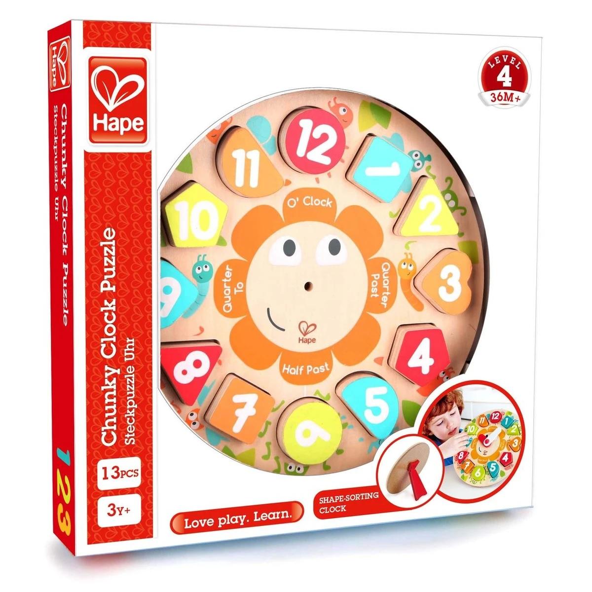 Hape - Chunky Clock Puzzle