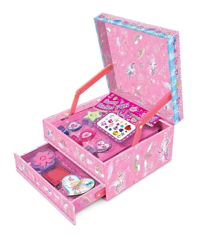 صندوق مجموعة الطوابع والملصقات - يونيكورن