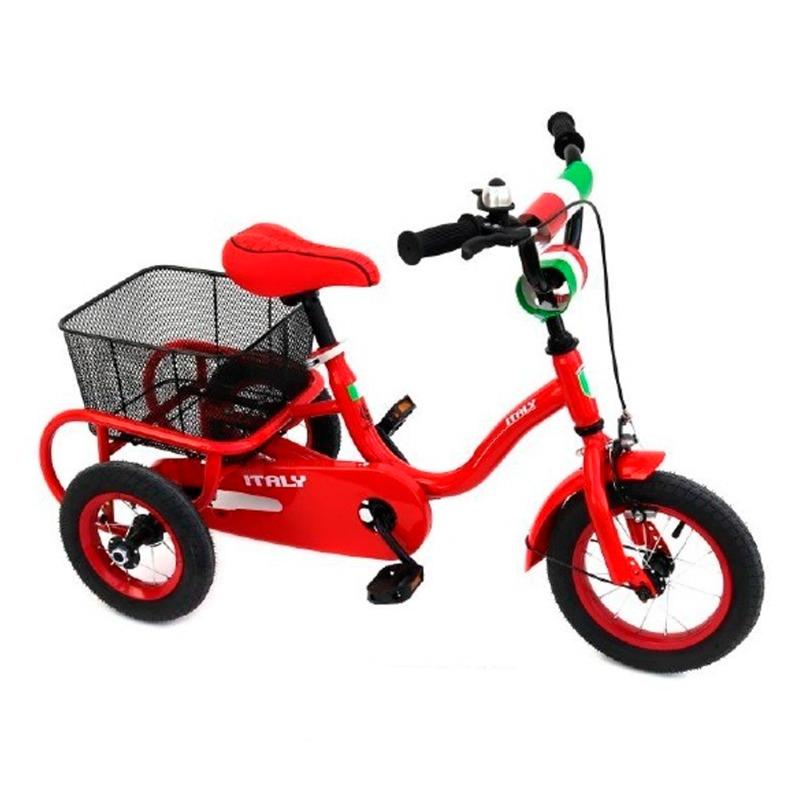 Tricycle With Rear Basket - 12 Inch