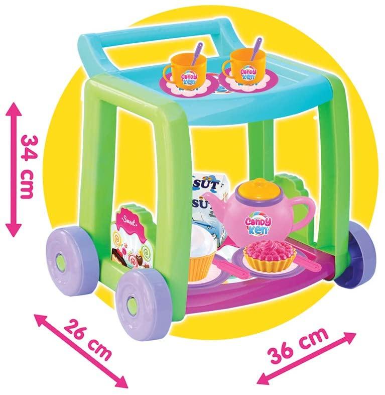 Dede Candy Tea Service Trolley - 14 Pcs