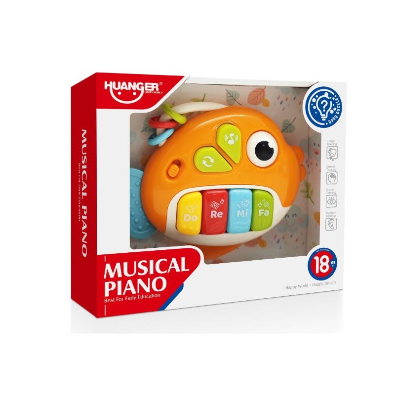 Huanger Musical Fish Piano Learning Toy For Kids