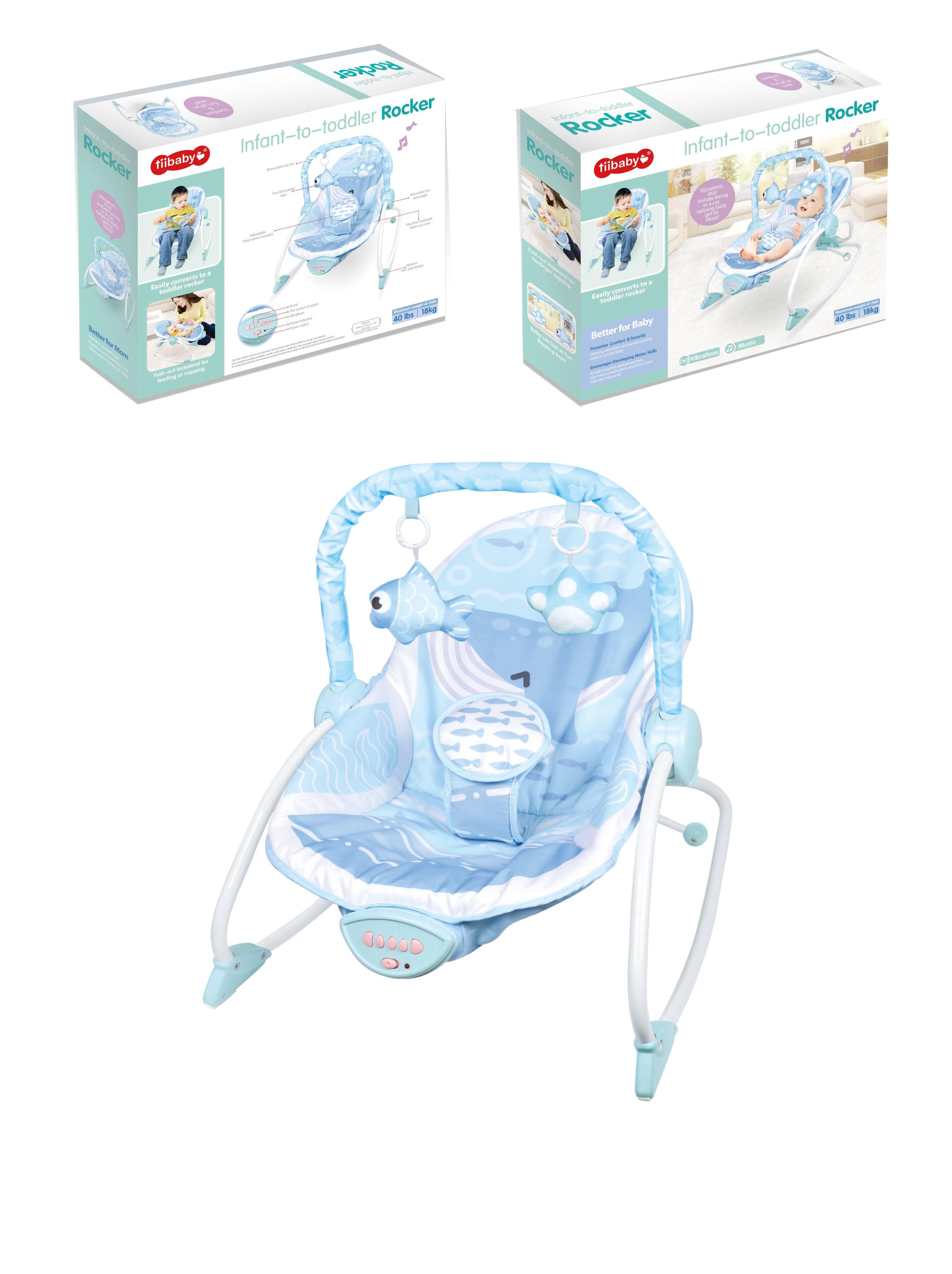 Tiibaby Infant To Toddler Rocker - Blue