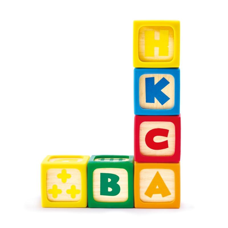 Hape - Grip-n-Stack Silicone And Wood Blocks