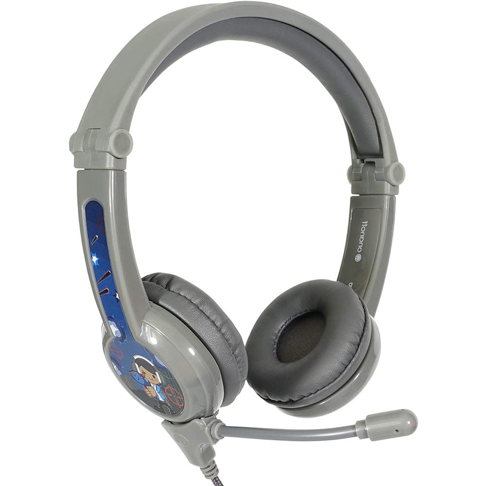 بودي فونز - سماعات إنفلايت سلكية للأطفال مع ميكرفون - رمادي
