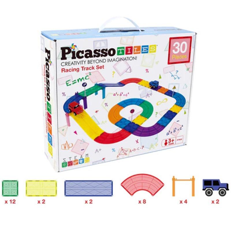 Picasso Tiles Magnetic Picasso Race Track - 30 Pieces