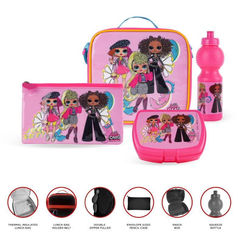 L.O.L. OMG 5 in 1 Trolley School Bag Set