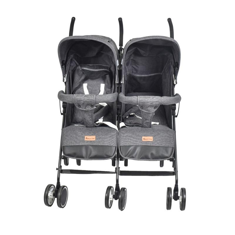 Amla Care - Luxury Baby Stroller For Two Persons - Gray
