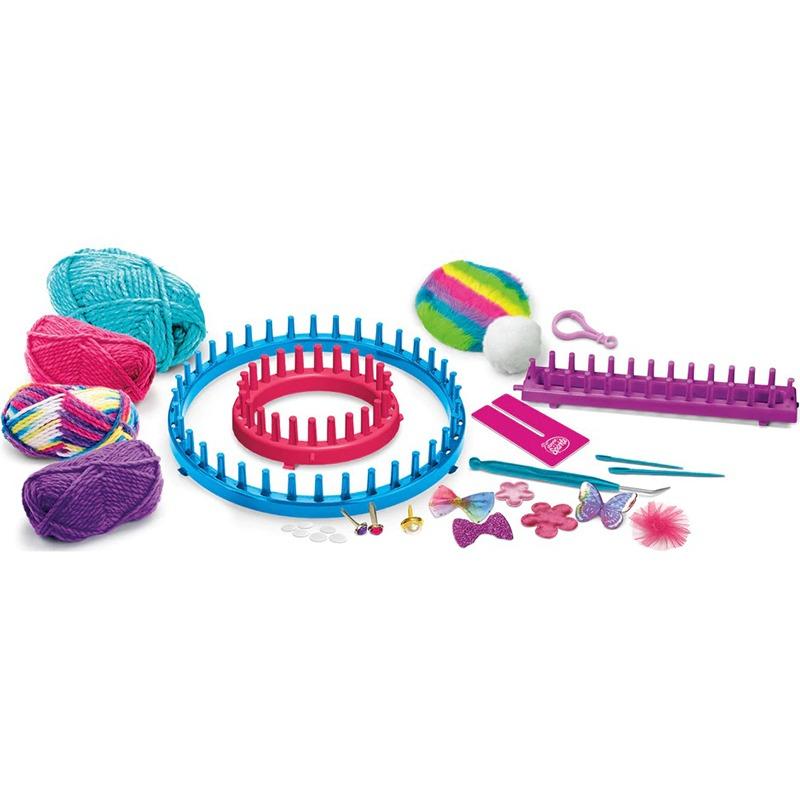 Cra-Z-Art Shimmer N Sparkle 3 In 1 Knit And Crochet Creations Studio