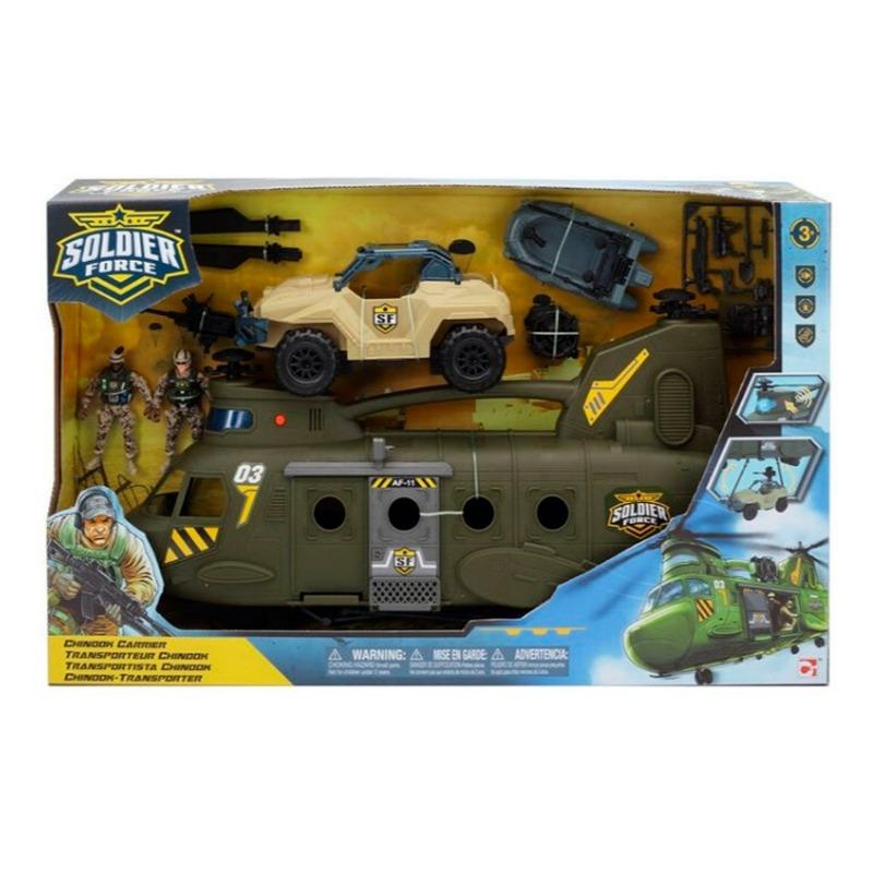 سولدجر فورس - مجموعة لعب طائرة شينوك حاملة المركبات