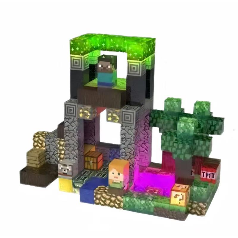 Minecraft Jungle Magnetic Cubes Building Blocks
