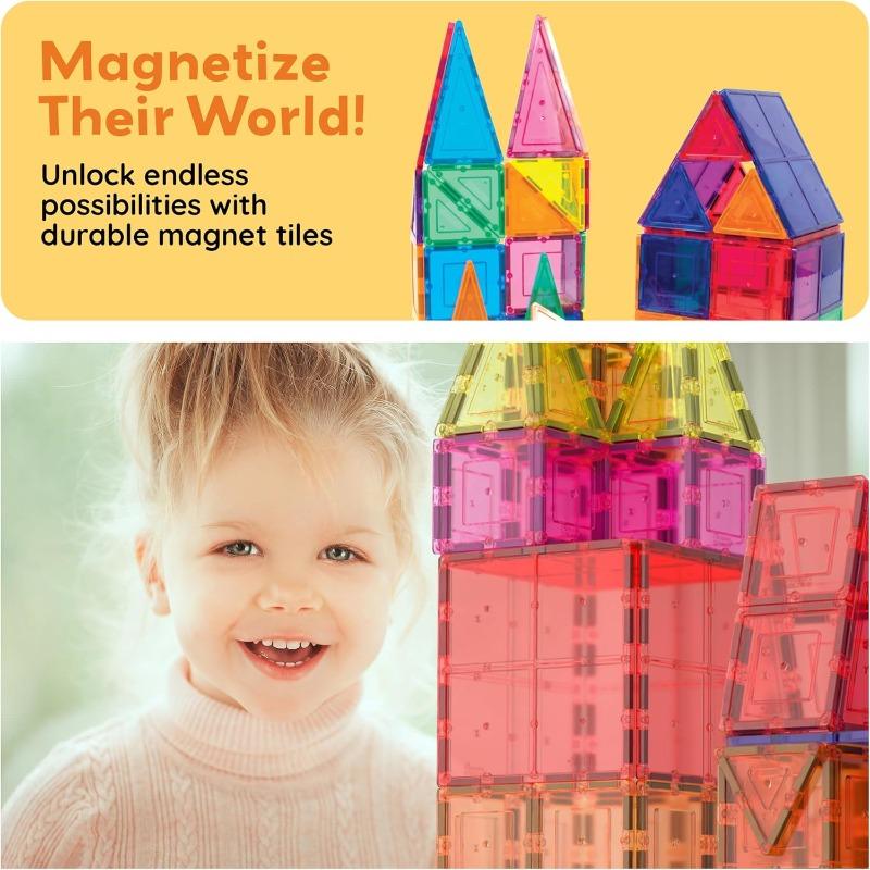 Picasso Magnetic Tiles Building Blocks Set – 60 Pieces