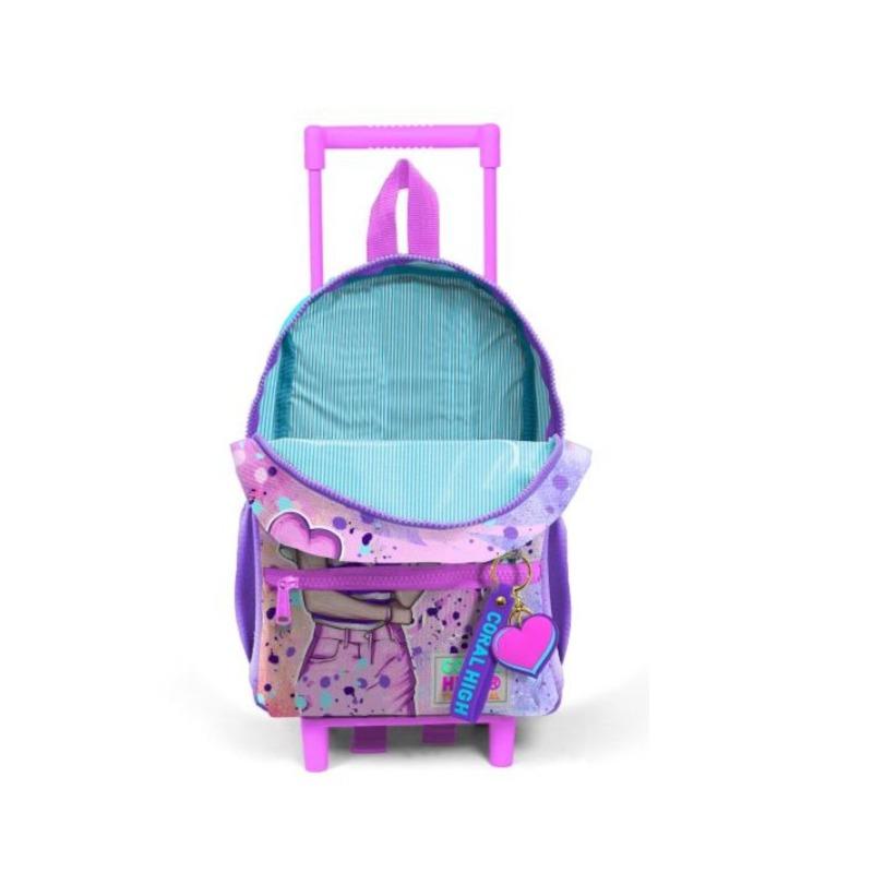 Trolley Backpack Pink Purple