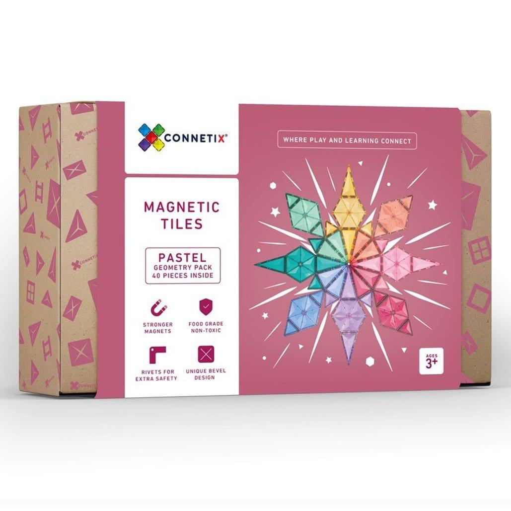 كونتكس - مجموعة كتل البناء المغناطيسية باستيل جيموتري 40 قطعة
