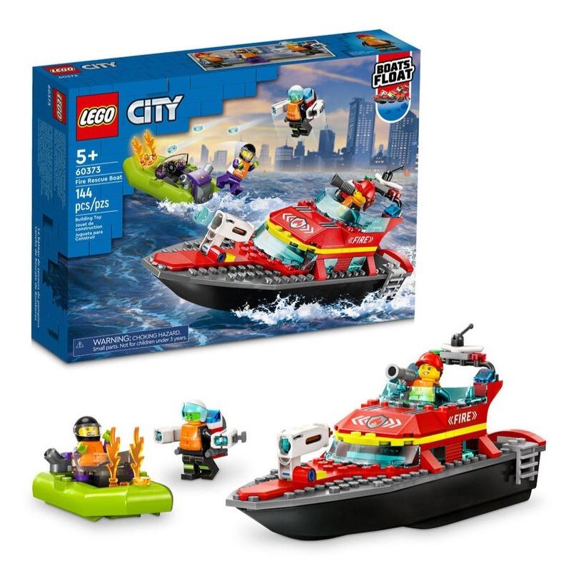 LEGO City Fire Rescue Boat Building Toy Set - 144 Pcs