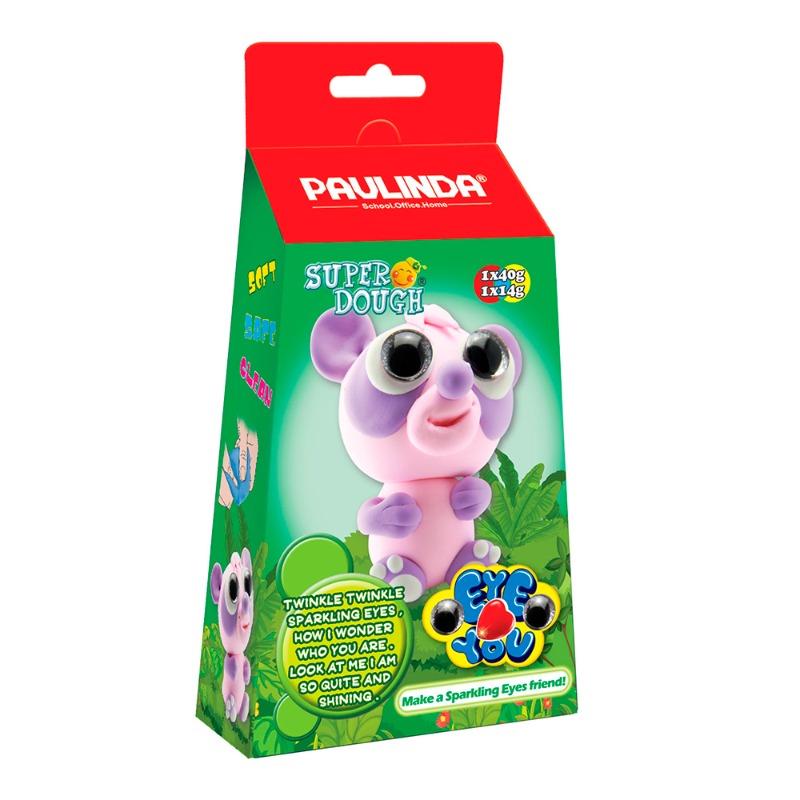 بوليندا - مجموعة تشكيل الصلصال سوبر سباركلنج آي لون بنفسجي